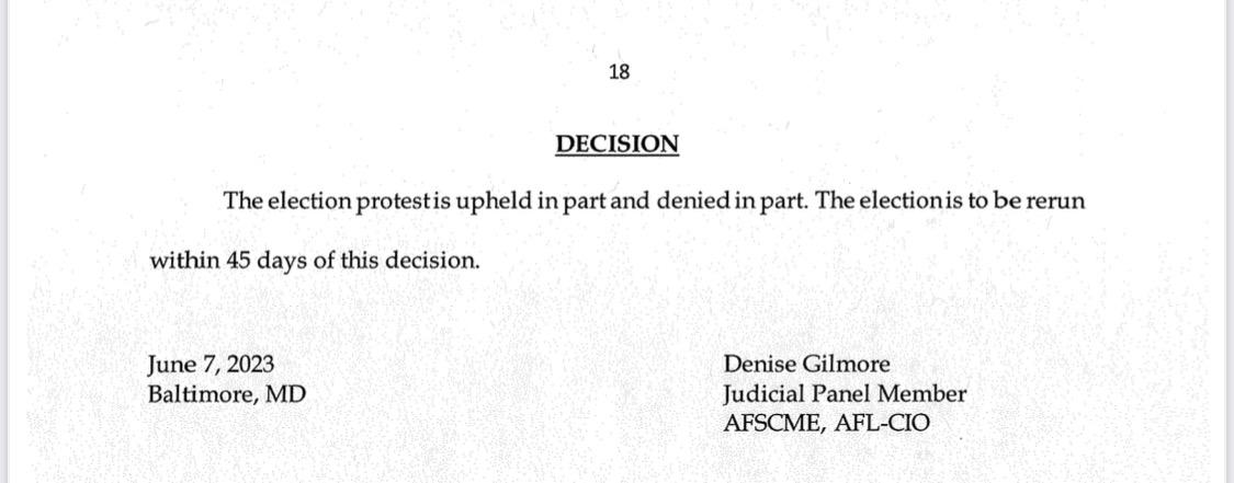 AFSCME Local 696 Election OVERTURNED